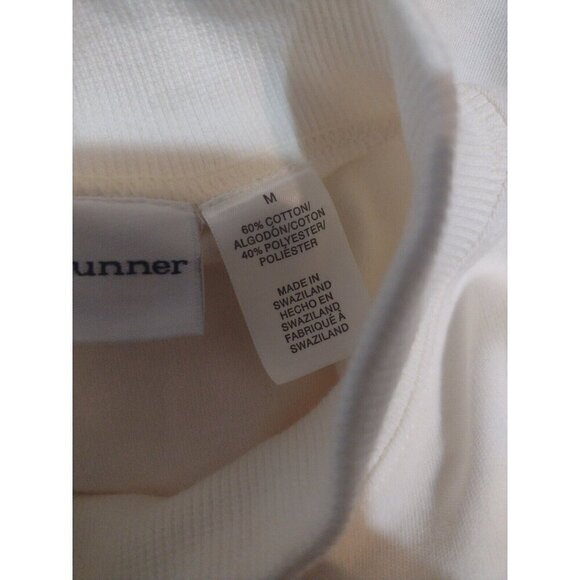 New NWT Womens Alfred Dunner Pullover Sweater Medium M Cream Floral Embroidered - Picture 9 of 11